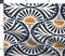 Art Deco Boho Retro Vintage Abstract Sunset Coastal Modern Damask Navy Blue Hourglass Large Scale Custom Printed Fabric by Spoonflower Various Fabrics by the Yard or Fat Quarter